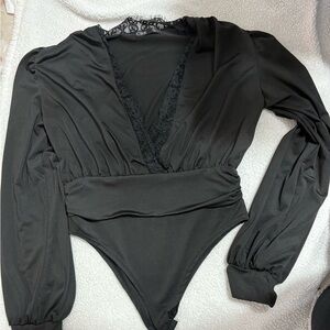 CBR Black Lace V-Neck Bodysuit